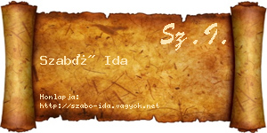 Szabó Ida névjegykártya