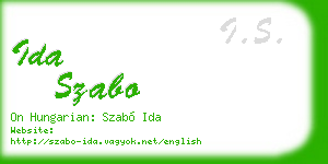 ida szabo business card